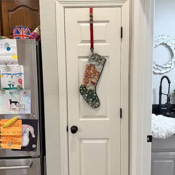 🎄3/$20‼️Vintage Wool Needlepoint Angel Christmas Stocking - Picture 9 of 11